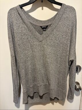 Buffalo David Bitton Heather Gray V-Neck Sweater